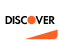 Icons showing Discover logo as accepted payment options.