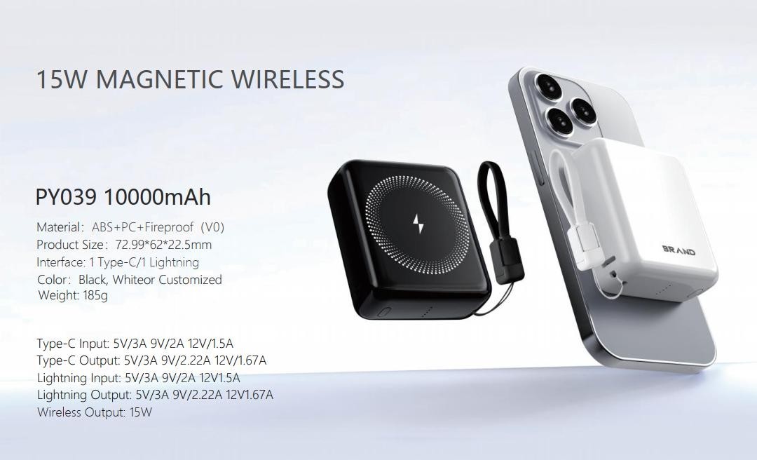 Black Magnetic Wireless Charger featuring a pop-out ring kickstand next to a phone.