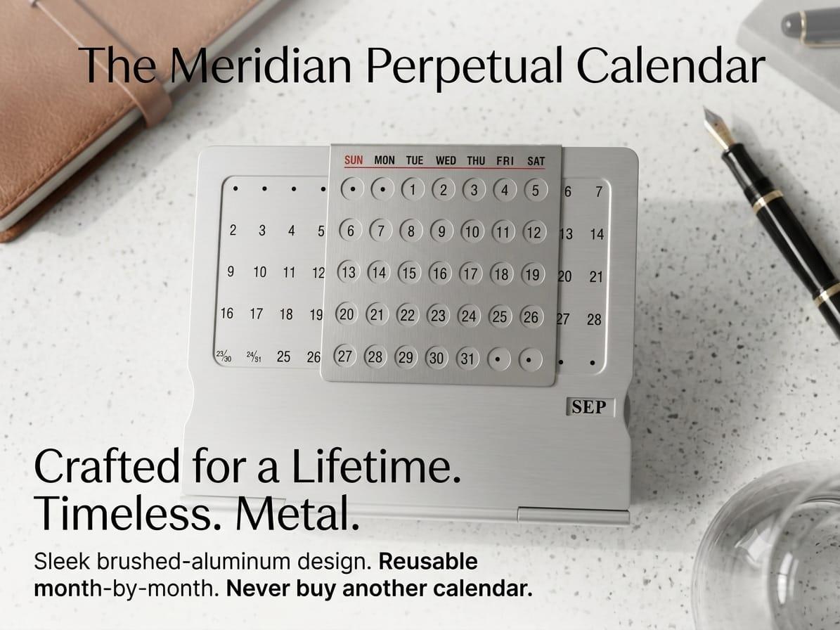 Purchase Aluminium Alloy Desk Calendar
